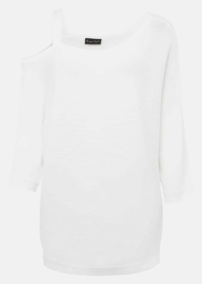 Evie One Shouler Ripple Knit Ivory Women Phase Eight Knitwear
