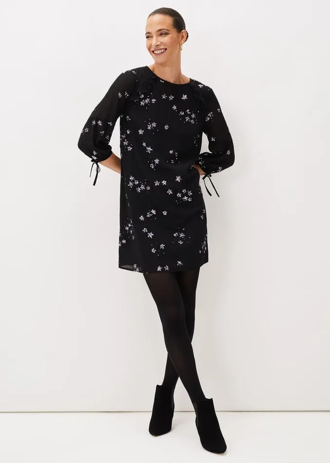 Evie Rose Star Sequin Dress Stonepale Pink Women Phase Eight Dresses