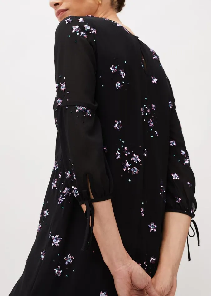 Evie Rose Star Sequin Dress Stonepale Pink Women Phase Eight Dresses