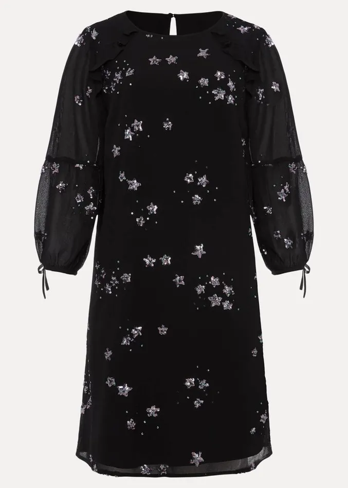 Evie Rose Star Sequin Dress Stonepale Pink Women Phase Eight Dresses