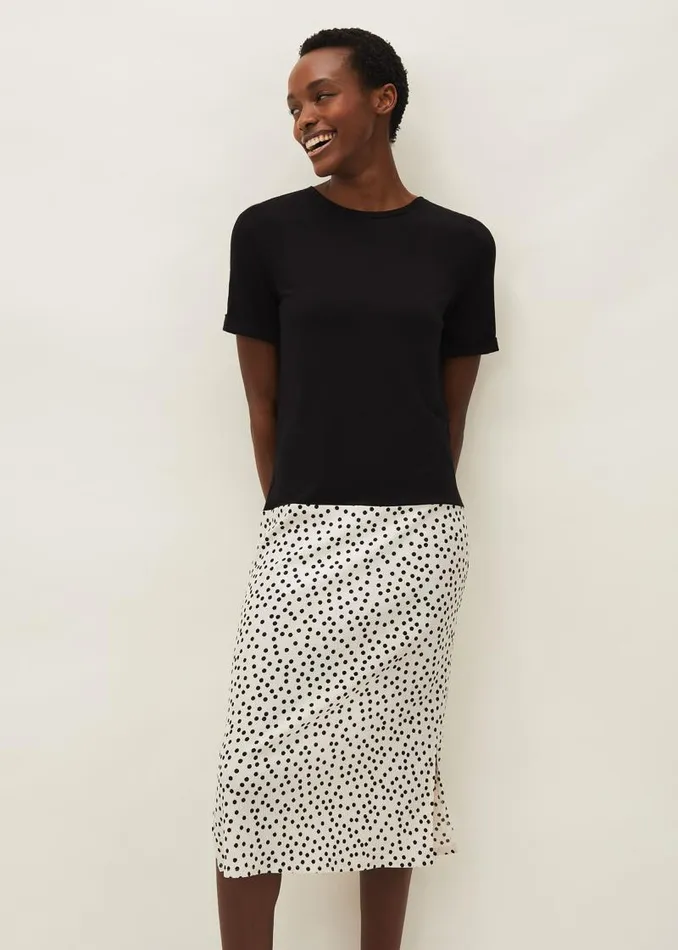 Fae Colourblock Spot Dress Blackivory Women Phase Eight Dresses