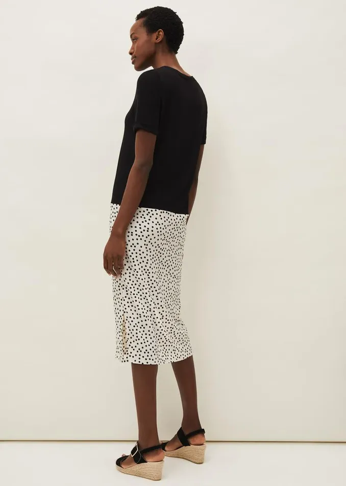 Fae Colourblock Spot Dress Blackivory Women Phase Eight Dresses