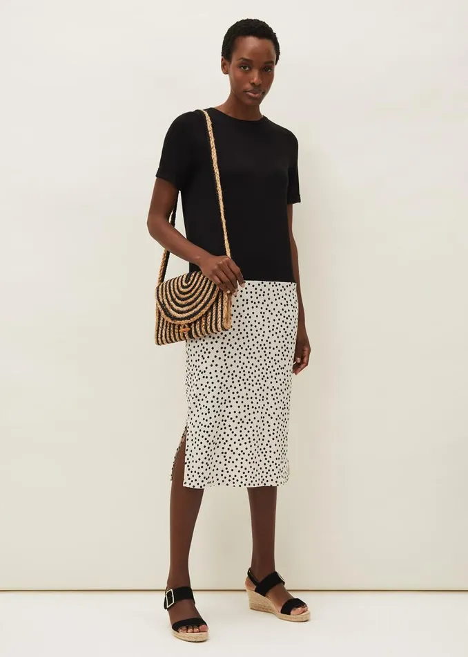 Fae Colourblock Spot Dress Blackivory Women Phase Eight Dresses