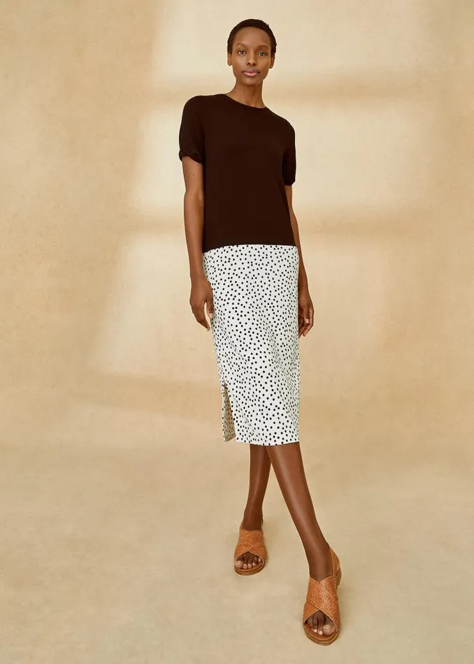 Fae Colourblock Spot Dress Blackivory Women Phase Eight Dresses