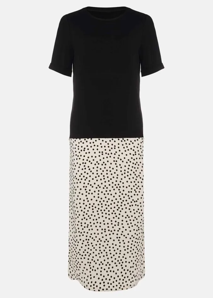 Fae Colourblock Spot Dress Blackivory Women Phase Eight Dresses