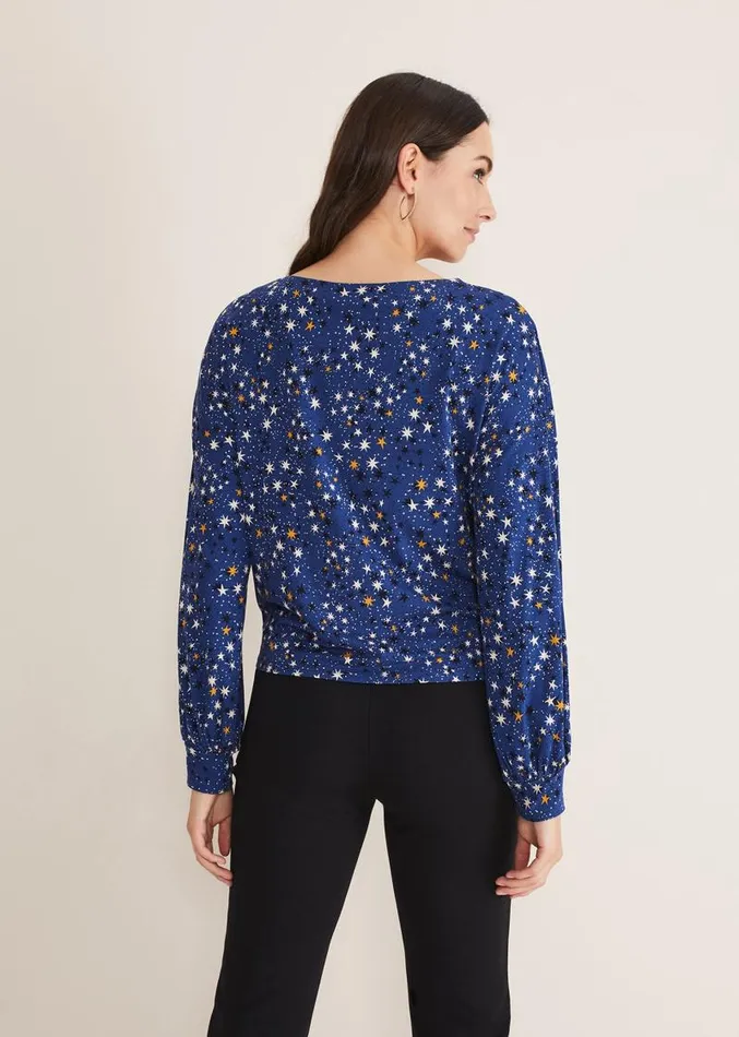 Felisity Star Tie Top Blue Women Phase Eight Tops and TShirts