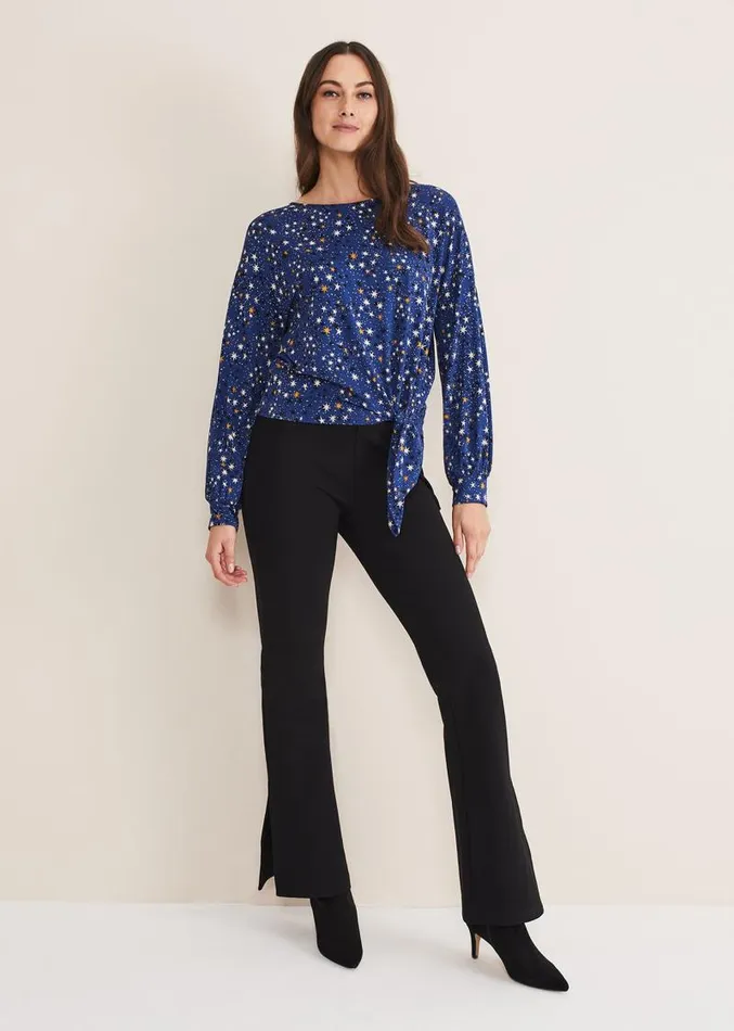 Felisity Star Tie Top Blue Women Phase Eight Tops and TShirts