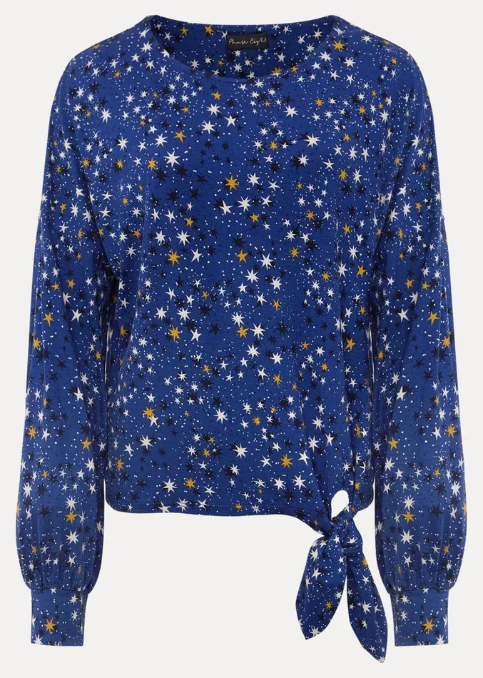Felisity Star Tie Top Blue Women Phase Eight Tops and TShirts