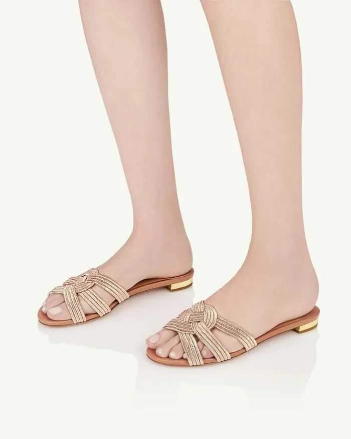 Felix Flat Pink Women Aquazzura Flats Felix Flat Pink Women Aquazzura Flats