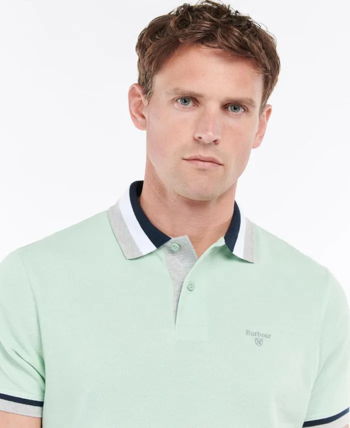 Finkle Polo Shirt Dusty Mint Men Barbour Polo Shirts