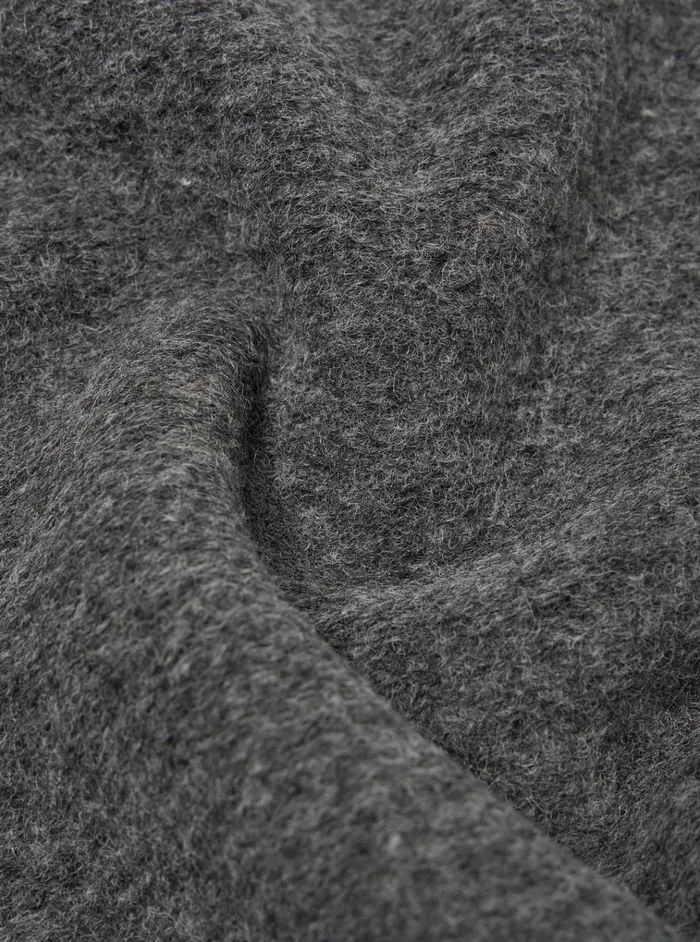 Fleece Men Universal Works Universal Works Ramsay Quarter Zip In Grey Marl Wool Fleece