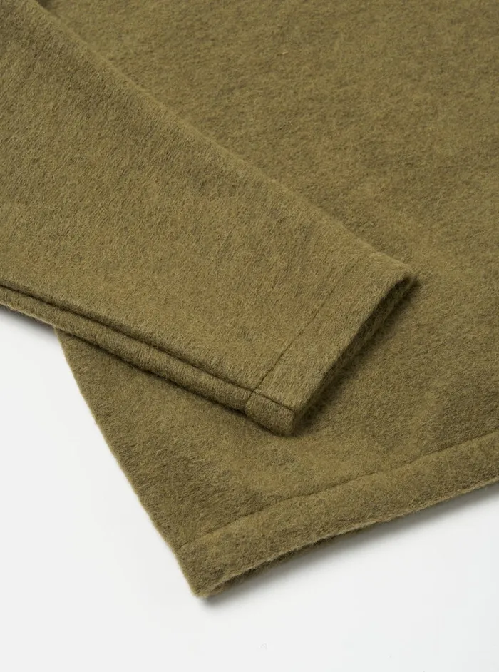Fleece Men Universal Works Universal Works Ramsay Quarter Zip In Lovat Wool Fleece