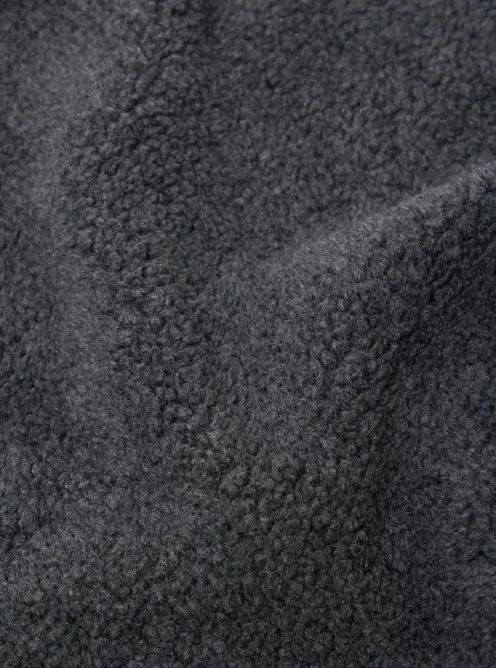 Fleece Men Universal Works Universal Works Zip Gilet In Charcoal Mountain Fleece