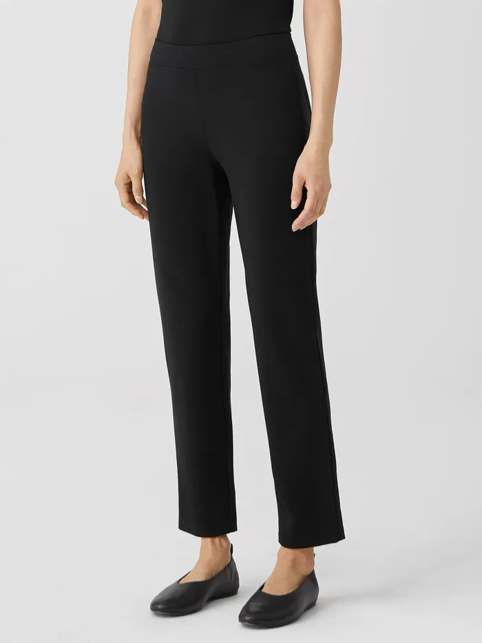 Flex Ponte Pant Black Women Eileen Fisher Pants Shorts and Jumpsuits