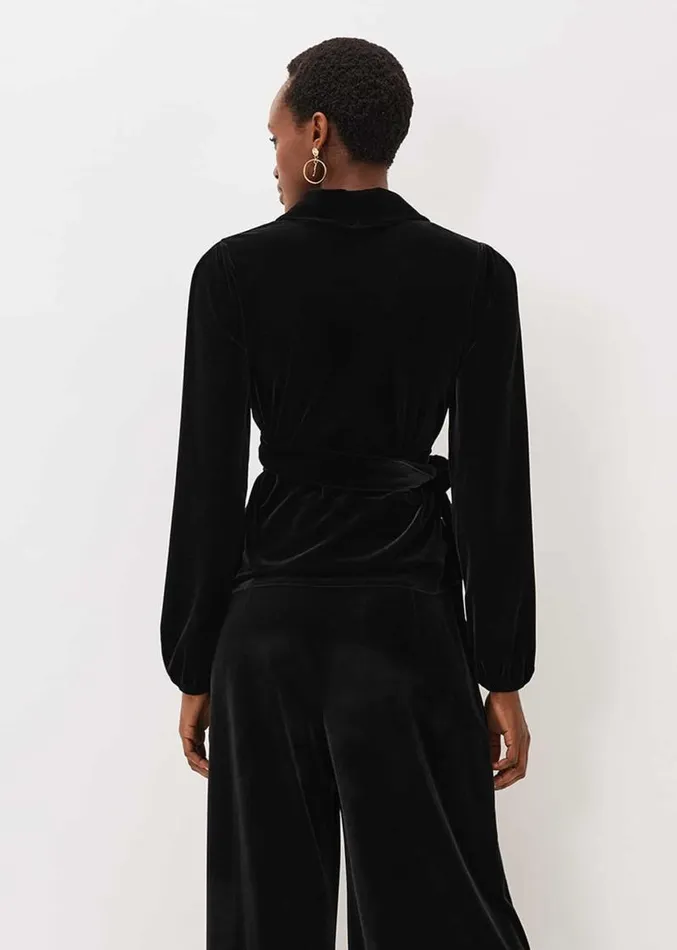 Florentine Velvet CoOrd Top Black Women Phase Eight Tops and TShirts