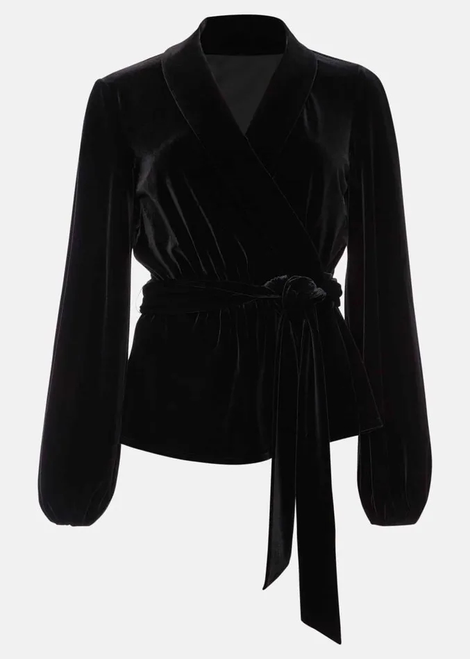 Florentine Velvet CoOrd Top Black Women Phase Eight Tops and TShirts