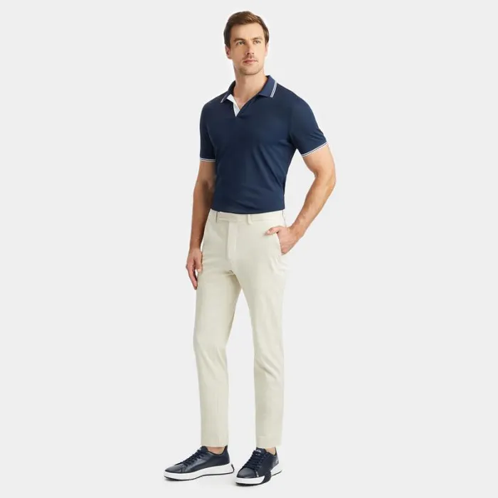GFORE JOHNNY COLLAR TECH PIQU BANDED SLEEVE POLO Twilight Men Polos and Shirts
