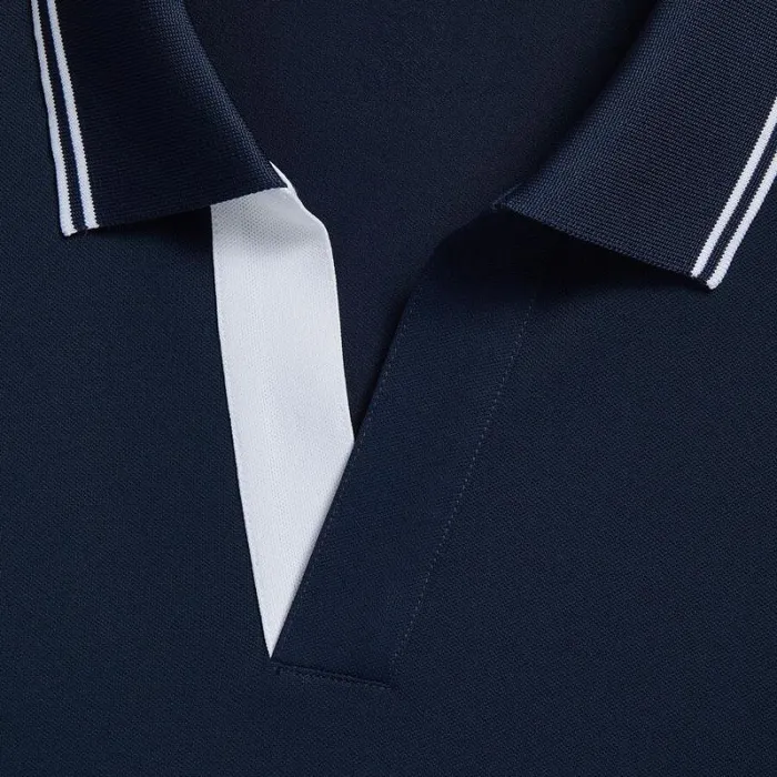 GFORE JOHNNY COLLAR TECH PIQU BANDED SLEEVE POLO Twilight Men Polos and Shirts