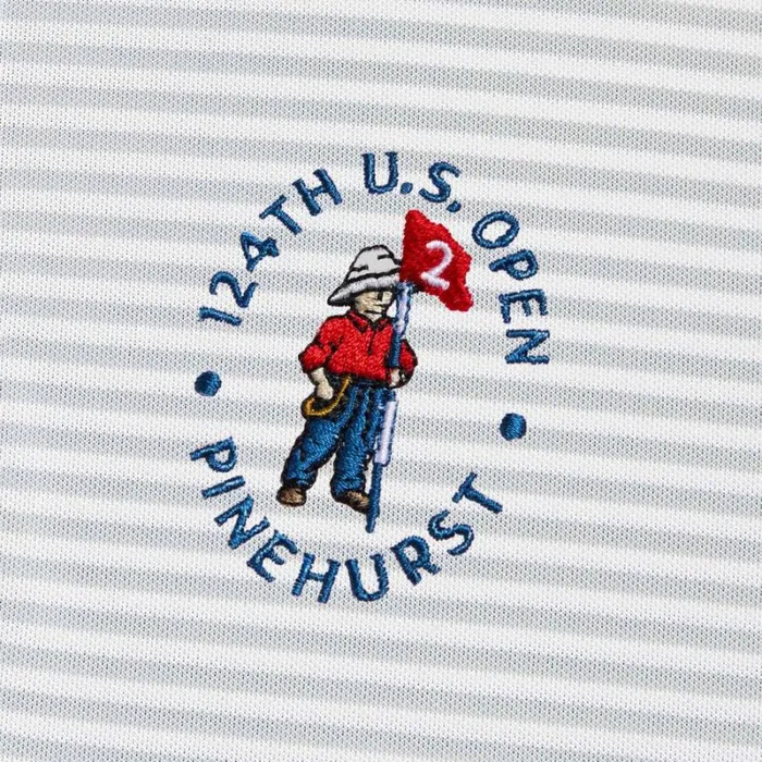 GFORE Limited Edition 2024 US Open FEEDER STRIPE TECH PIQU POLO Nimbus Men Polos and Shirts