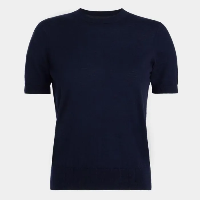 GFORE MERINO WOOL EASY CARE SHORT SLEEVE SWEATER Twilight Women Sweaters