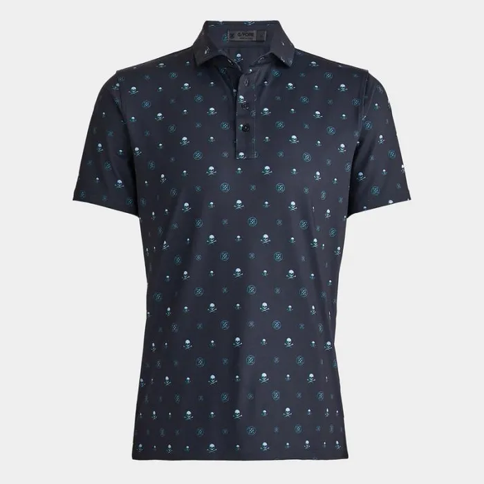 GFORE RGB TECH JERSEY MODERN SPREAD COLLAR POLO Lead Men Polos and Shirts