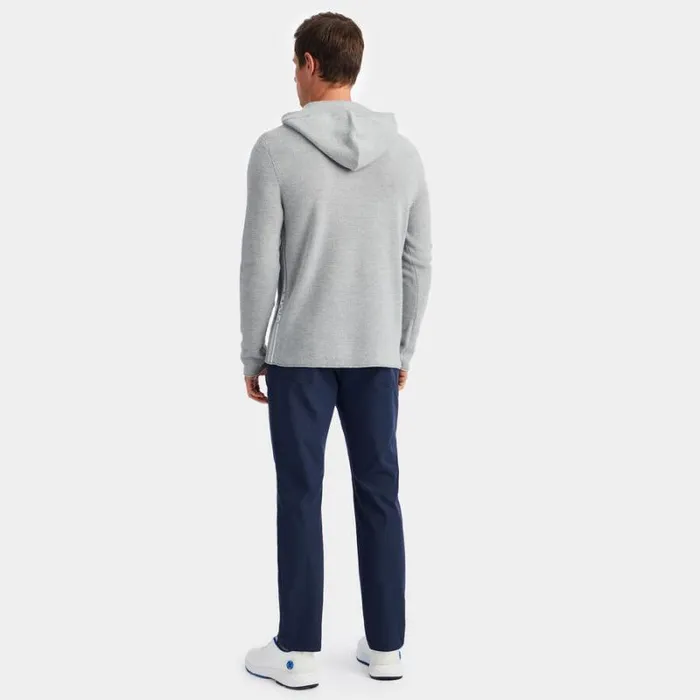 GFORE WAFFLE STITCH MERINO WOOL HOODED SWEATER Light Heather Grey Men Sweaters