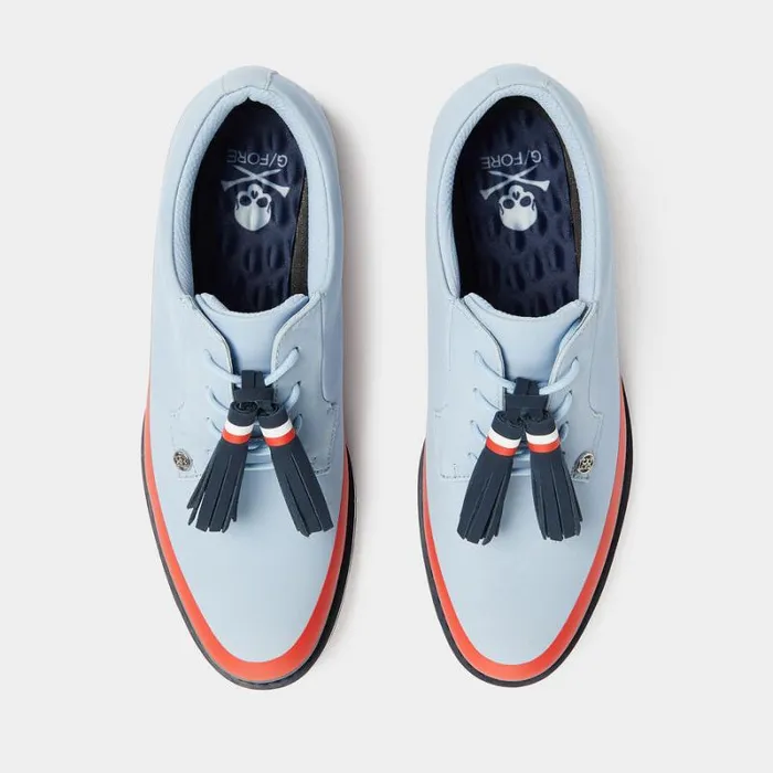 GFORE WOMEN039S GALLIVANTER NUBUCK LEATHER TUXEDO GOLF SHOE Sky Women Golf Shoes