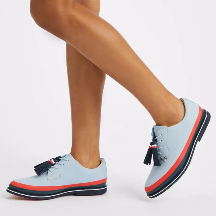 GFORE WOMEN039S GALLIVANTER NUBUCK LEATHER TUXEDO GOLF SHOE Sky Women Golf Shoes