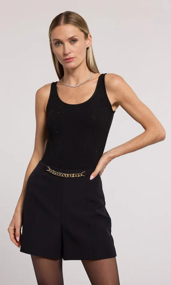 Generation Love Clothing Bodysuits Gigi Crystal Jersey Bodysuit Blackblack 8211 Women