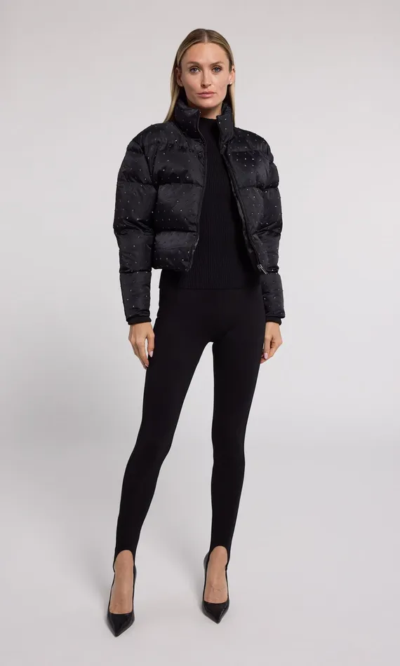 Generation Love Clothing Outerwear Rhoda Crystal Puffer Blackblack 8211 Women