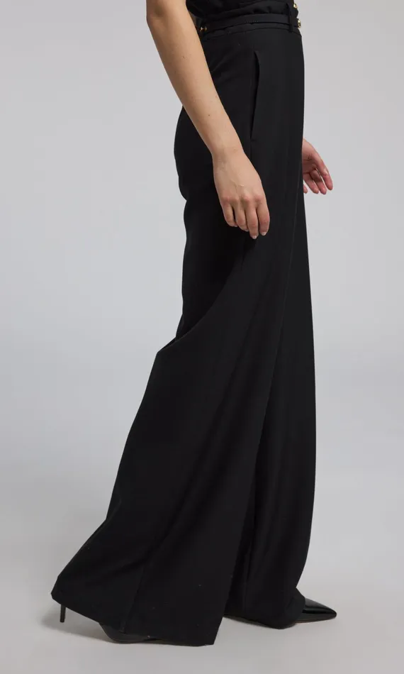 Generation Love Clothing Pants Johanna Suiting TurnLock Belted Pants Black 8211 Women
