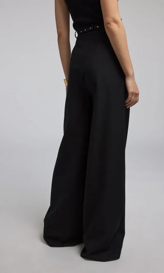 Generation Love Clothing Pants Johanna Suiting TurnLock Belted Pants Black 8211 Women