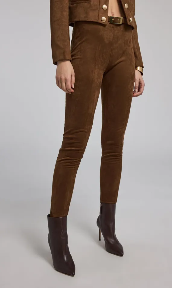 Generation Love Clothing Pants Lennon Belted Vegan Suede Legging Caramel 8211 Women