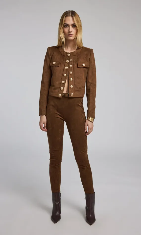 Generation Love Clothing Pants Lennon Belted Vegan Suede Legging Caramel 8211 Women