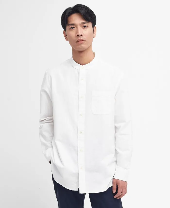 Gerrard Oversized LongSleeved Shirt Classic White Men Barbour Shirts