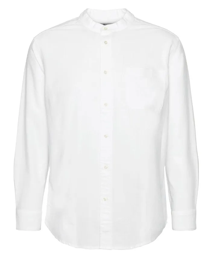 Gerrard Oversized LongSleeved Shirt Classic White Men Barbour Shirts