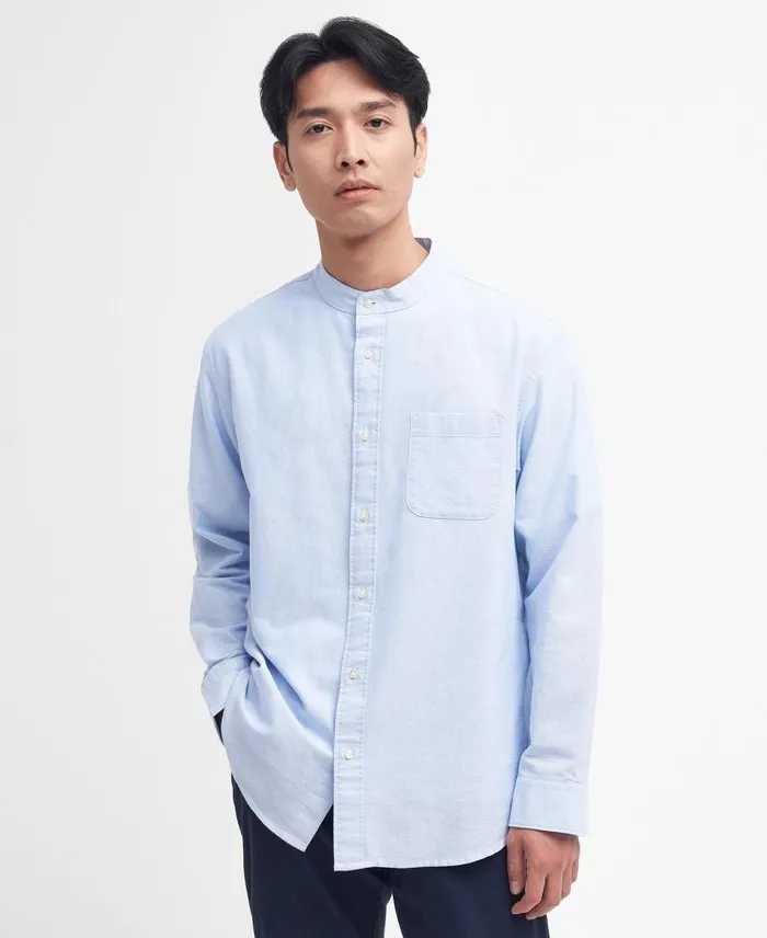 Gerrard Oversized LongSleeved Shirt Classic White Men Barbour Shirts