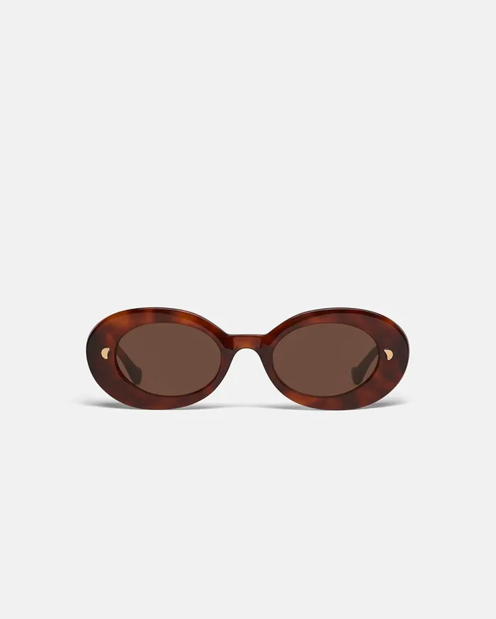 Giva BioPlastic Oval Sunglasses Light Turtle Women Nanushka Eyewear