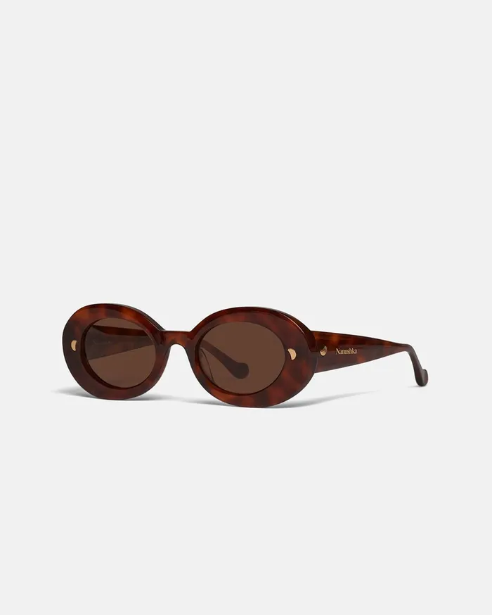 Giva BioPlastic Oval Sunglasses Light Turtle Women Nanushka Eyewear