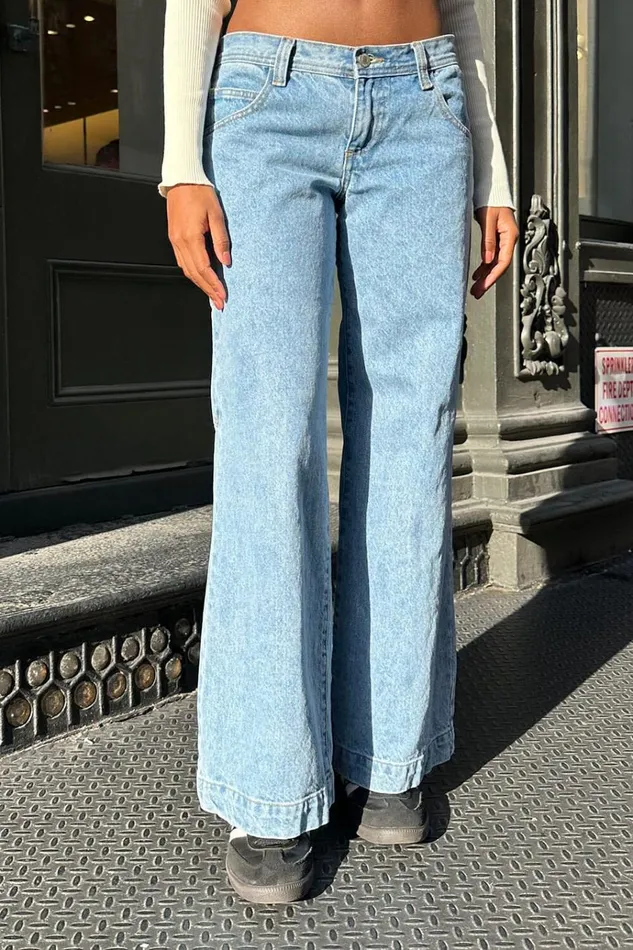 Gracie Jeans Light Denim Women Brandy Melville Bottoms