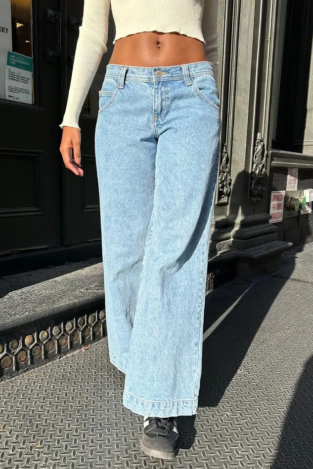 Gracie Jeans Light Denim Women Brandy Melville Bottoms