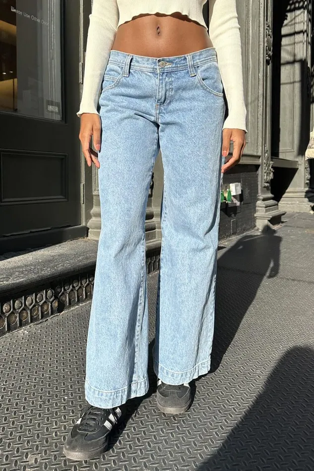 Gracie Jeans Light Denim Women Brandy Melville Bottoms