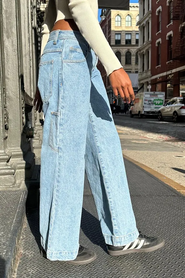 Gracie Jeans Light Denim Women Brandy Melville Bottoms