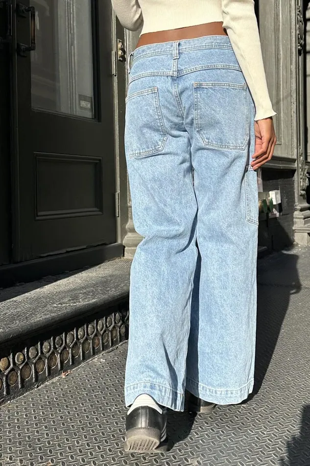 Gracie Jeans Light Denim Women Brandy Melville Bottoms