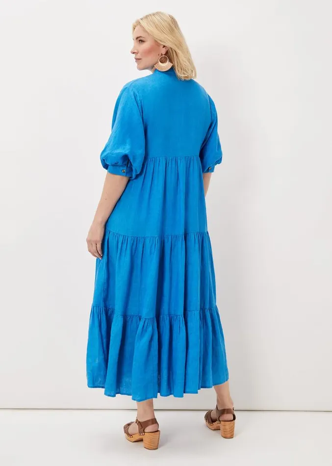 Gracie Tiered Maxi Dress Azure Blue Women Phase Eight Dresses