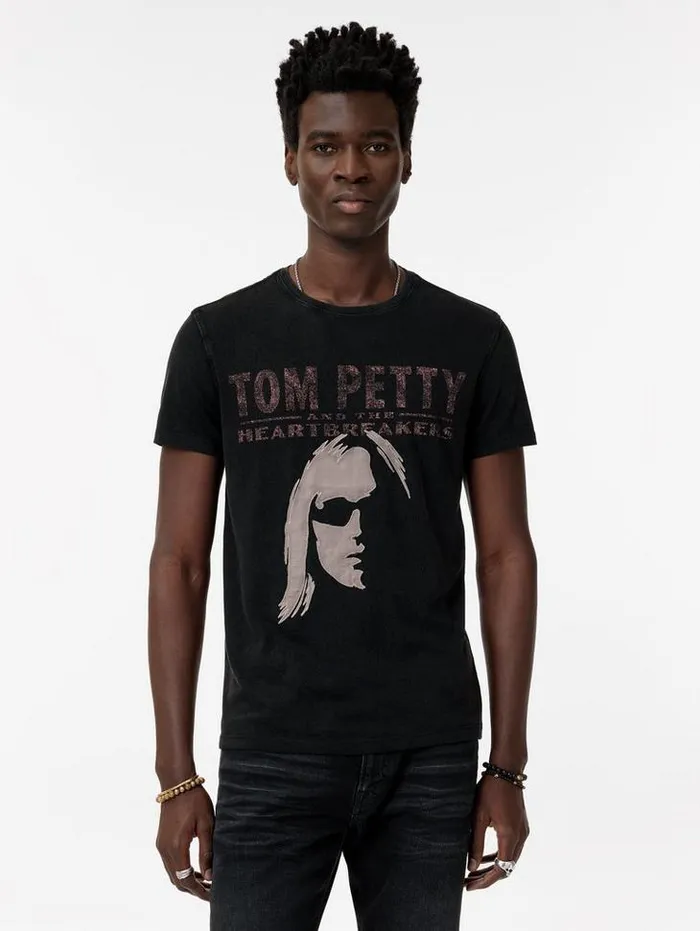Graphic Tees Men John Varvatos TOM PETTY APPLIQUE TEE Black