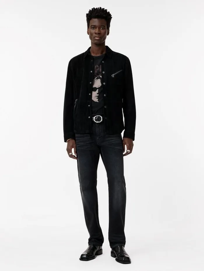Graphic Tees Men John Varvatos TOM PETTY APPLIQUE TEE Black