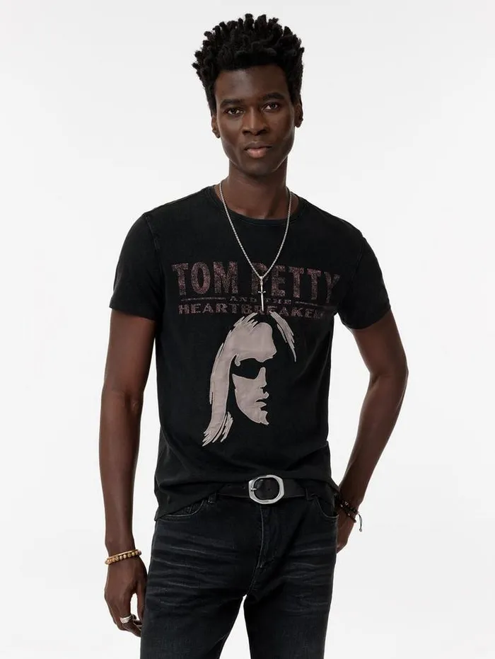 Graphic Tees Men John Varvatos TOM PETTY APPLIQUE TEE Black