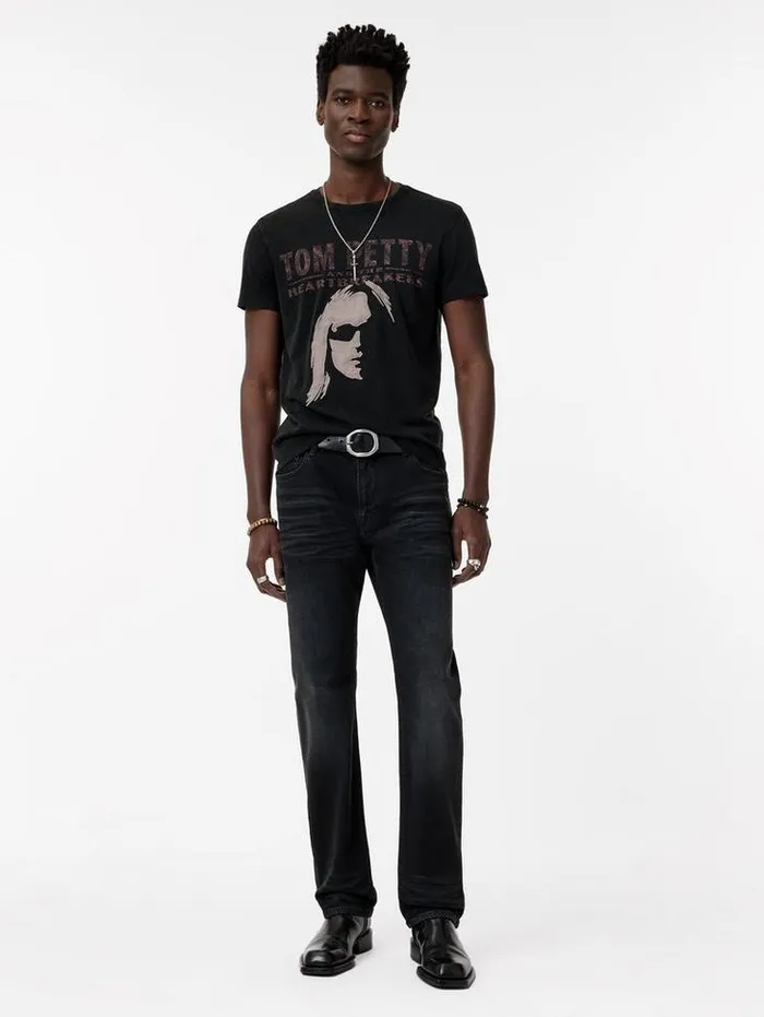 Graphic Tees Men John Varvatos TOM PETTY APPLIQUE TEE Black