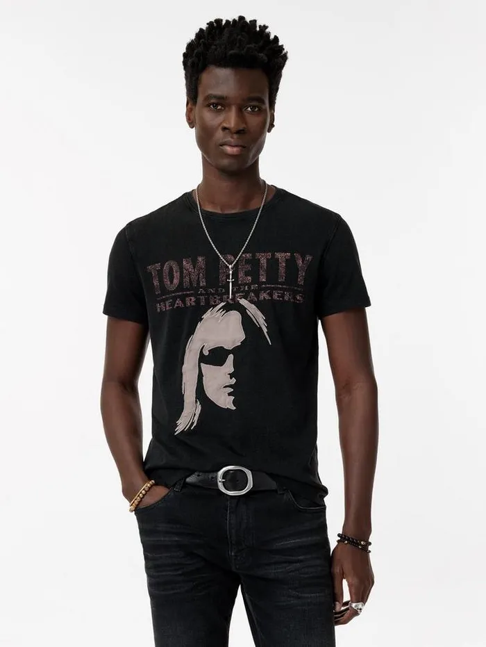Graphic Tees Men John Varvatos TOM PETTY APPLIQUE TEE Black
